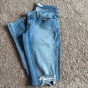 Levi's Light Blue Distressed Skinny Jeans